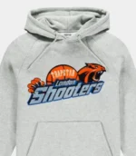 Felpa con cappuccio grigia in ciniglia di Trapstar Shooters1