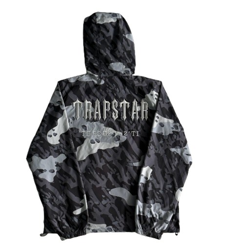 Felpa con cappuccio mimetica Trapstar nera1