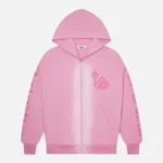Felpa con cappuccio rosa spray con scritta Trapstar