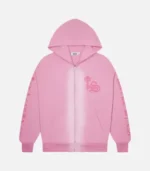 Felpa con cappuccio rosa spray con scritta Trapstar