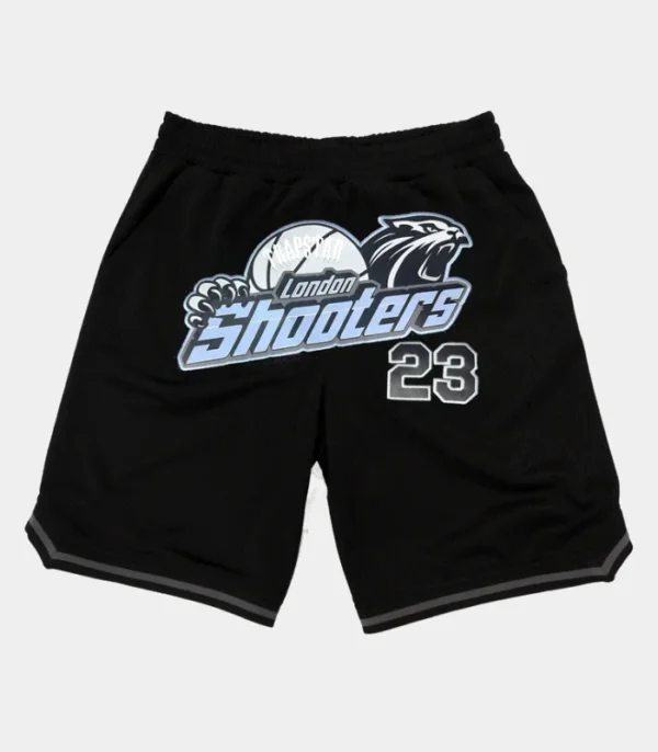 Pantaloncini da basket Trapstar Shooters SS23 Neri-Ghiaccio