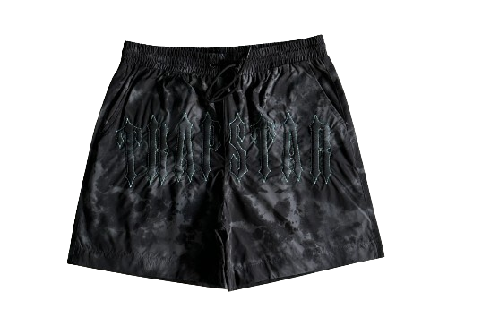Pantaloncini Trapstar lavati ad arco neri