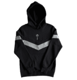 Felpa con cappuccio Trapstar V Stripe nera
