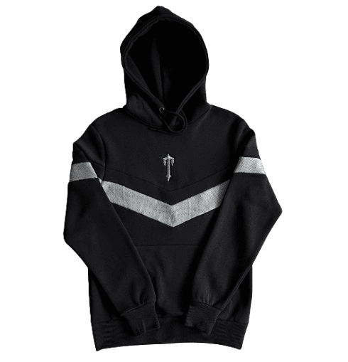 Felpa con cappuccio Trapstar V Stripe nera