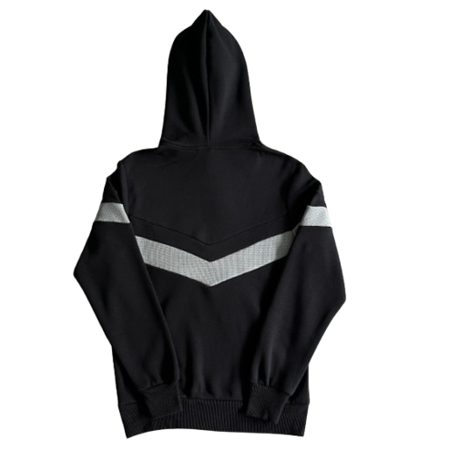 Felpa con cappuccio Trapstar V Stripe nera