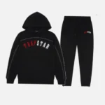 Tuta cappuccio in ciniglia Trapstar Irongate Arch nera
