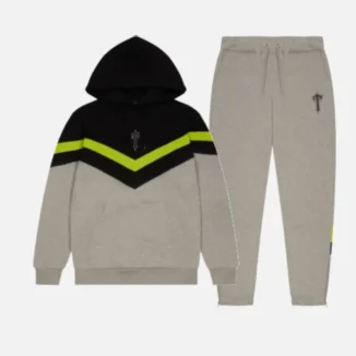 Tuta con cappuccio grigia a righe Trapstar V